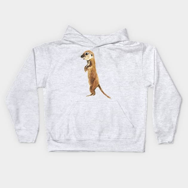 cute little otter watercolor Kids Hoodie by colorandcolor